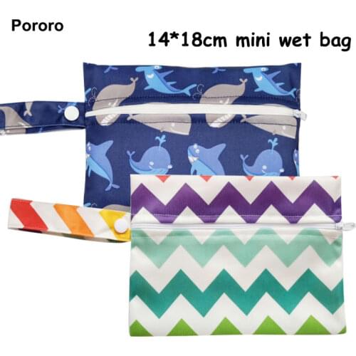 14*18cm Mini size Reusable Wet Bags for Mama Cloth Menstrual Pad,15 designs waterproof bag for nursing pads,sanitary pads holder