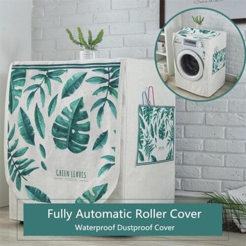 Ins Decor Fully Automatic Roller Cover Washer Washing Machine Dryer Waterproof Cover Waterproof Linen Dustproof Cover Home Decor