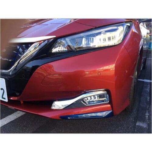 For Nissan Leaf 2018 high-quality ABS chrome-plated front fog lamp bright frame, front fog lamp decorative bright strip