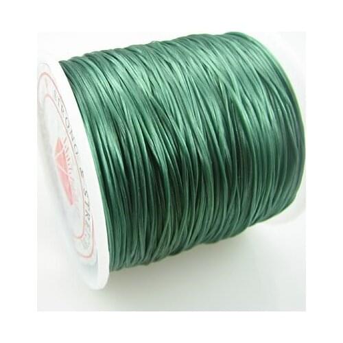 1mm Colorfast Strong & Stretchy Elastic Rope Cord-Green-80 Meters/Roll+Beading String Wire DIY Jewelry / Min Order $10