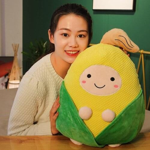 1pc 25-50cm Creative Corn Plush Toys Cartoon Cute Plants Stuffed Pillow Kids Doll Birthday Gift for Girls