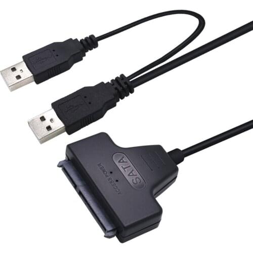 1pc Plastic USB 2.0 To SATA 22 Pin 2.5Inch Laptop Hard Drive HDD SSD Adapter Cable SATA Converter For Samsung Seagate WD SanDisk