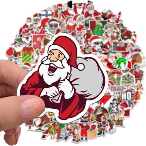 100Pcs Halloween Pumpkin Stickers Christmas Decoration Graffiti Stickers Laptop Phone Case Skateboard Waterproof Sticker