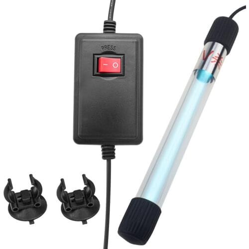 110/220V Fish Tank Submersible UV Sterilizer Timed Fish Tank Aquarium Algae Removal UV Sterilization Lamp Filter