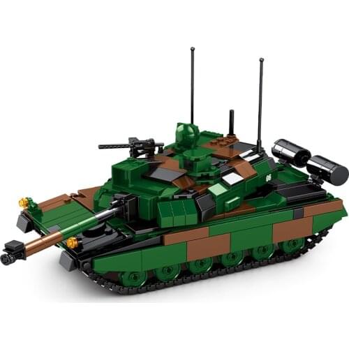 World War 2 Military War France Leclerc Main Battle Tank Building Blocks Set Bricks Classic Army Weapon Model Boy Toys Kids Gift