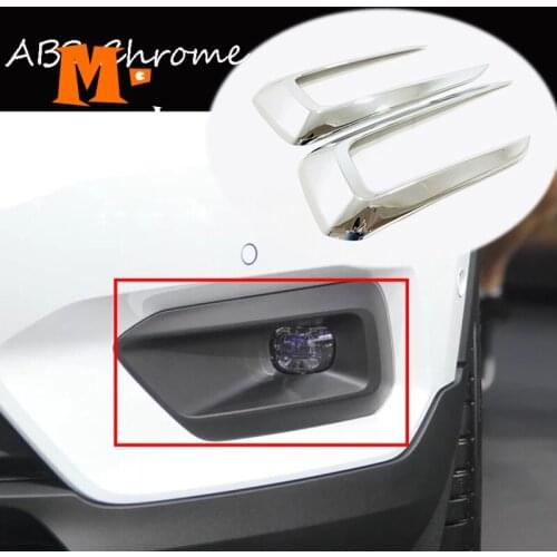 2017 2018 2019 For Volvo XC40 T5 Car Front Fog Light Lampshade Cover Trim ABS Chrome Auto Exterior Styling Accessories Sticker