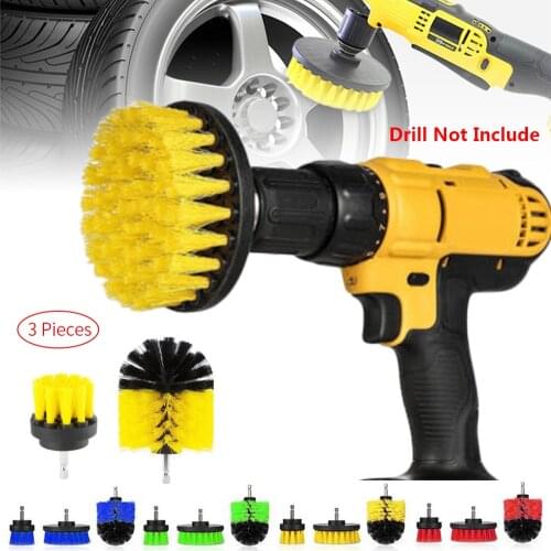3 Piece/Set Power Scrubber Brush For Bathroom Drill Scrubber Brush For Cleaning Cordless Drill Attachment Kit Power Scrub Brush