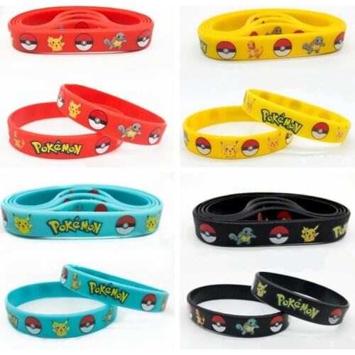 40pcs New Trendy Charms Game Wristband Lovely Cartoons Silicone Bracelet Cartoon Bangles Kids Birthday Party Decoration Gift Toy