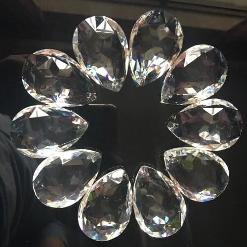 5Pc Glass ART K9 Crystal 2.0in Chandelier Lamp Prism Pendant Suncatcher DIY Top Drill Faceted