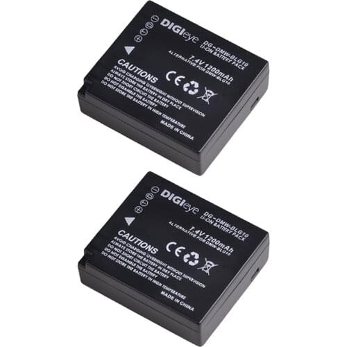 2pcs DMW-BLG10 DMW-BLE9 Battery for Panasonic Lumix DMC-GF3 GF5 GF6 GX7 DMC-LX100 GX9 DMC-GX85 GX80 ZS200 ZS100 ZS70 ZS60