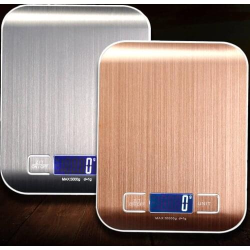 Electronics Kitchen Weight Scale 10/5Kg Stainless Steel Food Diet Postal Balance Cuisine Measuring Tool LCD Digital Grams Scales