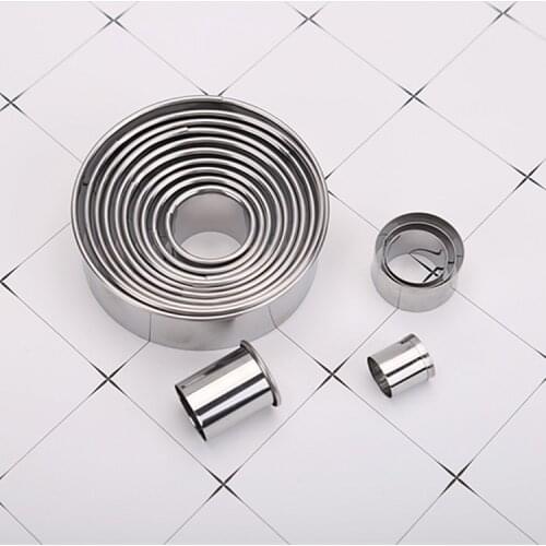 Stainless Steel Sugar Petal Mould 3.5cm 3cm 2.3cm 1.7cm Round Clay Cutter Polymer Clay Tools