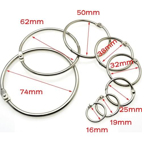 Loose Leaf Book Binder Hinge Snap O Ring Locking Keychain Metal Craft Parts