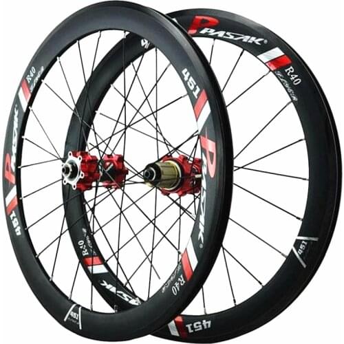 20er 406 Bicycle Wheel 22er 451 Disc/V Brake Wheelset Front 2 Rear 4 Bearings Straight Pull Six-Claw Quick Release Wheels Rim