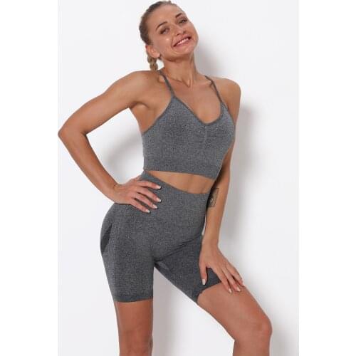 2 Two Piece Sexy Yoga Sets Bra Set Shorts Sets Women Summer Outdoor Workout Suit Gym Clothing for Women Fitness Clothing 2007