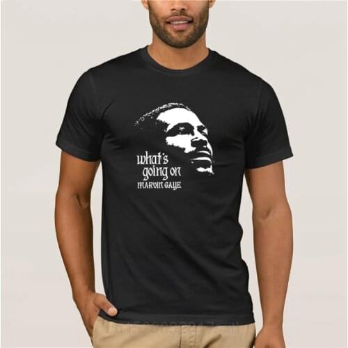 Mens Cool Short-Sleeve T-Shirt MARVIN GAYE 100% MOTOWN COOL RETRO fashion summer T-shirt men