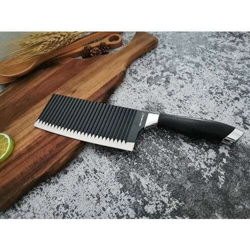 4-PCS Stainless steel kitchen knives sets with Cleaver knife,Nakiri knife,Chef knife and Paring knife,Non-stick double wave blad