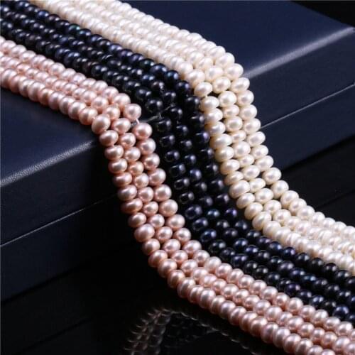 New natural freshwater pearl white and pink irregular pearl beads used for jewelry making DIY bracelet necklace Size 6-7mm