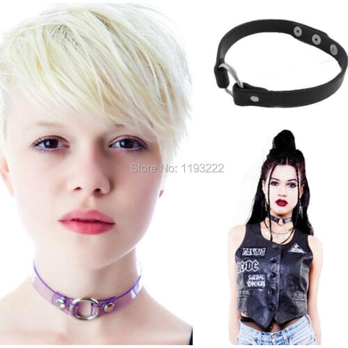 Wholesale Leather Necklace Punk Rock 100% Handmade Pendant Fashion Jewelry Heart O Collar Choker Necklace