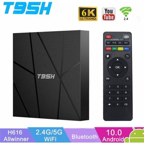 2021 T95H H616 6K TV set-top box, suitable for Android 10.0 Youtube media player 4GB 64GB H616 TVBOX Android Smart TV Box