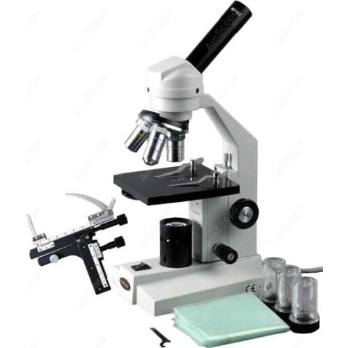 Student Compound Microscope-AmScope Supplies 40X-640X Student Compound Microscope with Mechanical Stage