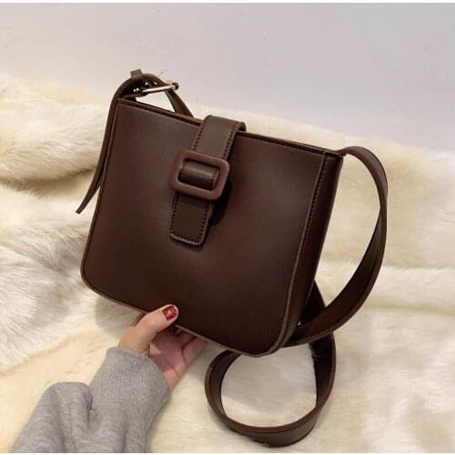 Crossbody Bag Designer Handbag Shoulder Bag Female Purse Women Bag Retro Zipper Fashion 2021 New PU Leather All-match Bucket