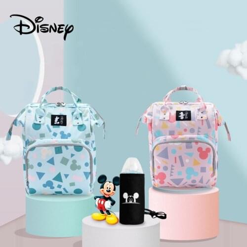 Disney Mickey Baby Diaper Bags Large Capacity Mother Organizer Maternity Travel Baby Stroller Bag Fashion Diaper Bags Free Usb