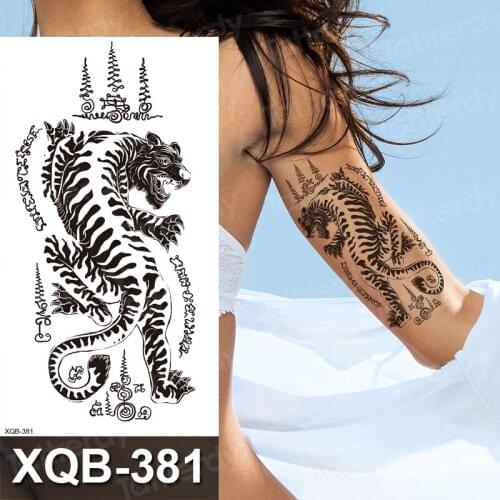 Tiger Eagle Lion Temporary Tattoos For Men Women Arm Hand Fake Tattoo Sticker Tigerish King Of Beast Body Art Tatoos Makeup
