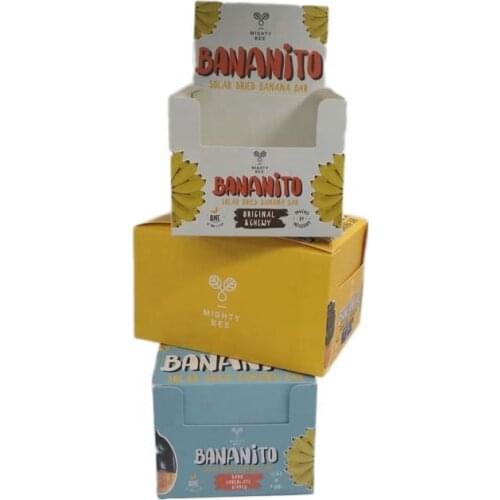 Shenzhen Supplier Rainbow Packaging Custom Printed Cardboard Candy Energy Protein Chocolate Bar Paper Counter Display Box