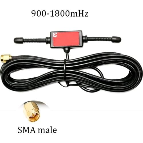 GSM Antenna SMA Male Connector Amplifier 5dBi 900-1800MHz 3 Meter Car 3G GPRS Aerial Adapter