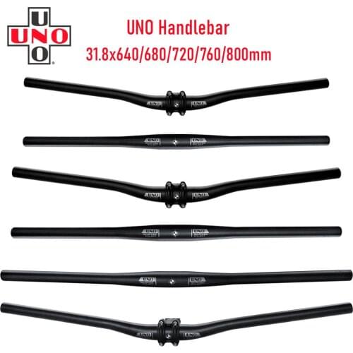 UNO Bike Handlebar 31.8x640/680/720/760/800mm Aluminum Bike Handlebar Flat Handle Bend Handlebar Bycicle Parts