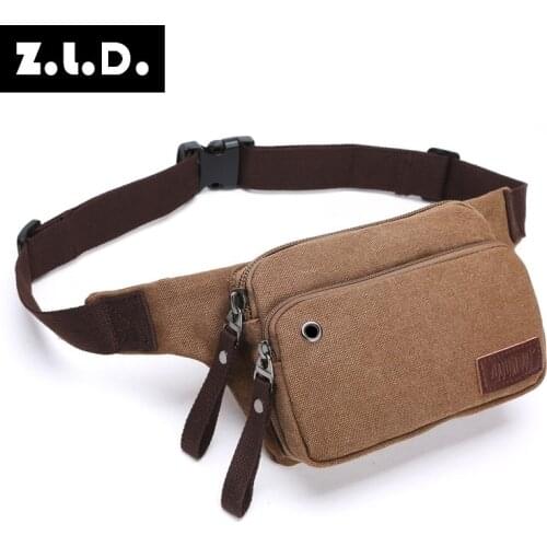 Z.L.D. Fashion versatile canvas bag mens waist bag womens shoulder bag fashion brand designer Messenger bag Bolso femenino Sac
