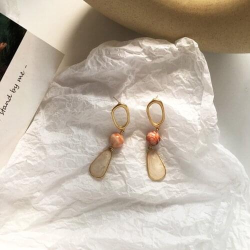 2021 New Tide Restoring Ancient Ways Is Contracted Fashion Charm Geometric Matte Charm Woman Earrings