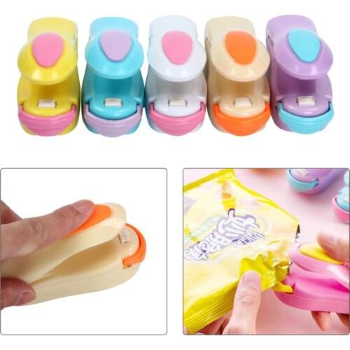 1PC Cute Mini Portable Heat Sealer Plastic Food Clip Heat Sealing Machine Sealer Home Snack Handy Easy Resealer