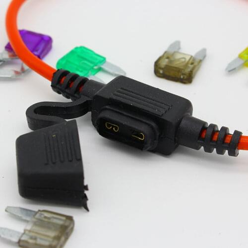 1pcs waterproof auto inline Mini In-Line Fuse Holder + 1pcs Fuse Inserts