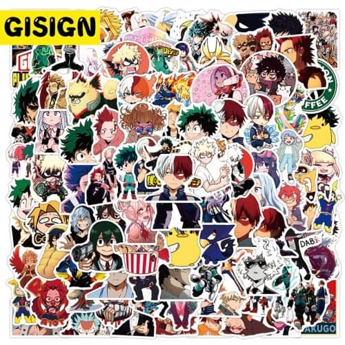 10/30/50Pcs Anime My Hero Academia Car Stickers For Laptop Skateboard Luggage Midoriya Might Boku No Hero Academia Character