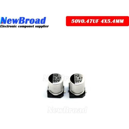 10PCS SMD Aluminum Electrolytic Capacitor 50V0.47UF 4*5.4MM 0.47UF50V 50V 0.47UF