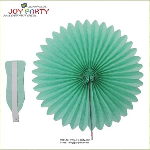 10 pieces/lot Mint Green 10 inch or 14 inch honeycomb paper fan wedding baby shower party hanging decoration favor