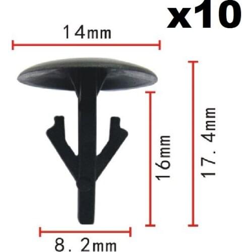 10x For Honda Fastener Rivet Hood Trunk Moulding Retainer Clip / Nylon Retainer Clip