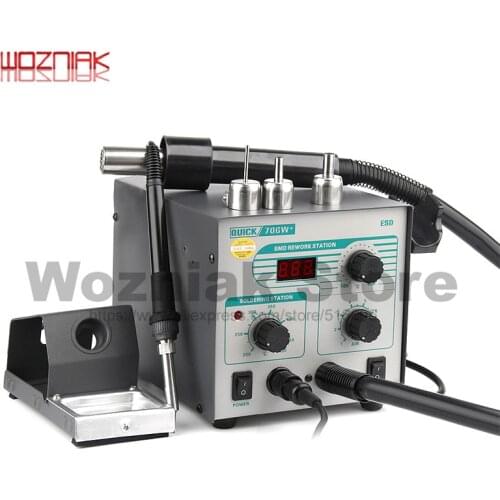 2In1 Original Quick 706W+ SMD BGA Rework Station Hot Air Gun Desoldering Station for Phone Repair Welding Tool