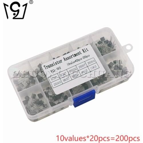 200PCS In-line triode NPN TO-92 PNP BC337 BC547 electronic component sample package box 10values*20pcs