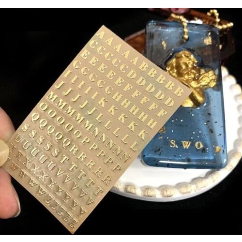 5Pcs 3mm Nummers Letters Glitter Filling Epoxy Resin Mold Decorative Stickers English Letters Numbers UV Epoxy Resin Fillings