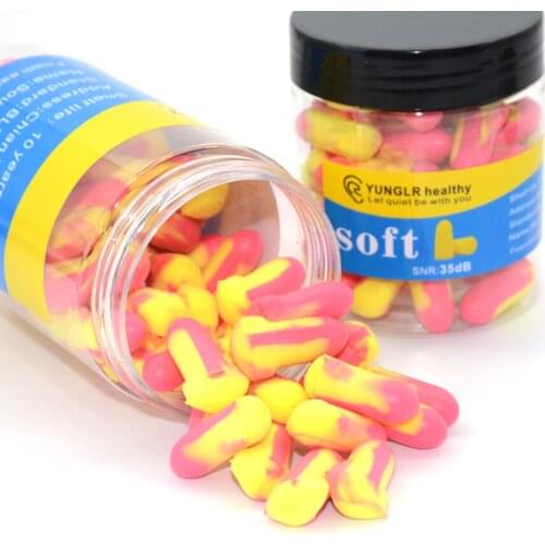 30/60/120 pcs Earplugs Sound Insulation Anti Noise Foam Soft For Sleeping Plug Reduction Sleep Cancelling Protection Ear Plugs