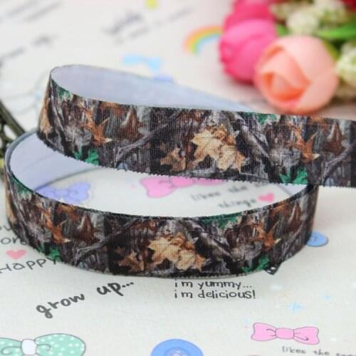 5/8 inch Free shipping Fold Over Elastic FOE branch printed ribbon headband hair band diy decoration wholesale OEM B152