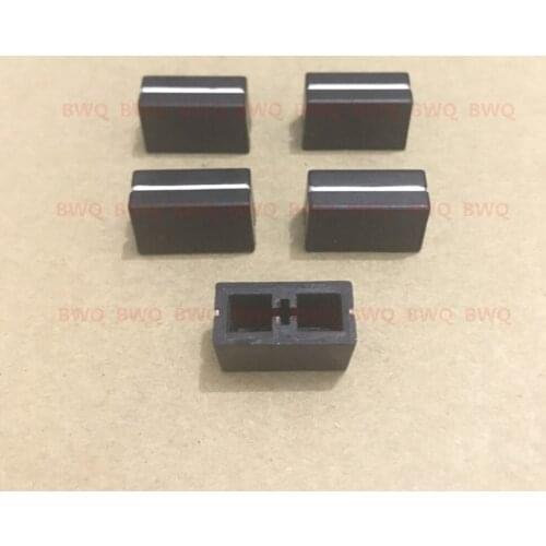 5pcs/lot L20mm W10mm H12mm Mixer Potentiometer Fader Knob Cap / Hole 4MM / Potentiometer Fader Cap Black