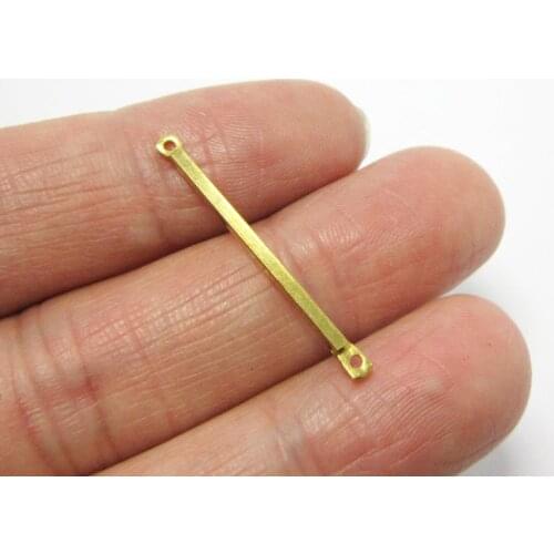 50pcs Brass earrings charms 30x1.5mm Raw brass stick bar pendant R955