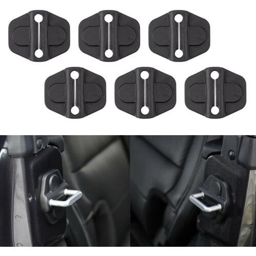 6x Door Lock Cover for Jeep Wrangler JL JLU 2018-2021 for Jeep Gladiator JT 2020