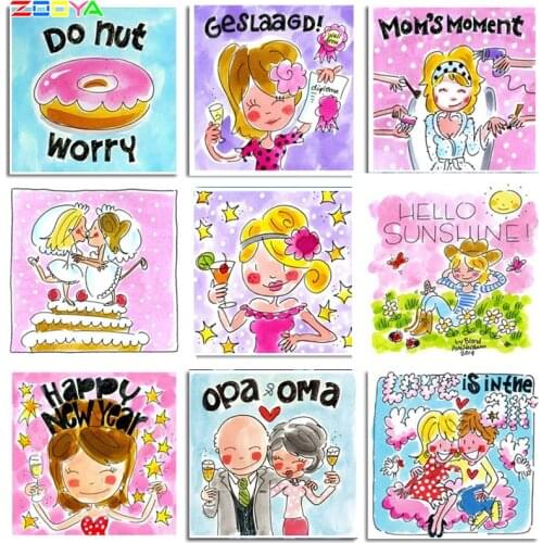 Zooya Full Square/Round Drill 5D Diy Diamond Painting Blond Amsterdam Embroidery Cross Stitch Home Decor Handmake Gift Jq570