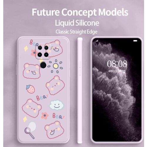 Bubble Bear Phone Case For Xiaomi Redmi Note 10 10S 9T 9 8 7 Pro MAX Redmi 9 9A 9T K40 K30 K20 Pro Liquid Silicone Cover