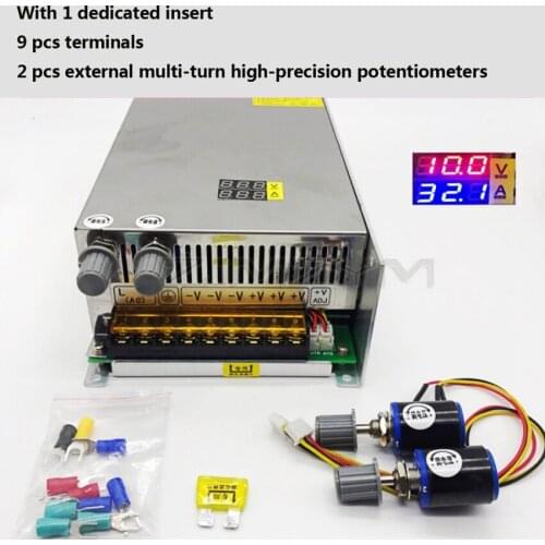Digital display Switching Power Supply 1000W Adjustable transformer AC 220V 110V To DC 12v 24v 36v 48v 60v 80v LED Laser Driver